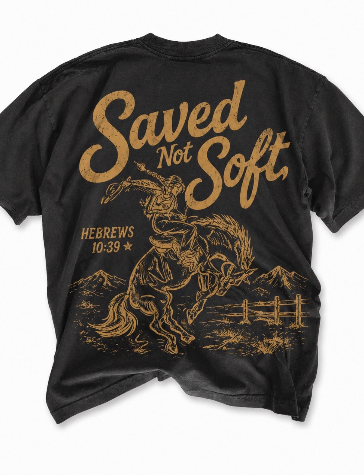 Gray Saved Not Soft - Tee